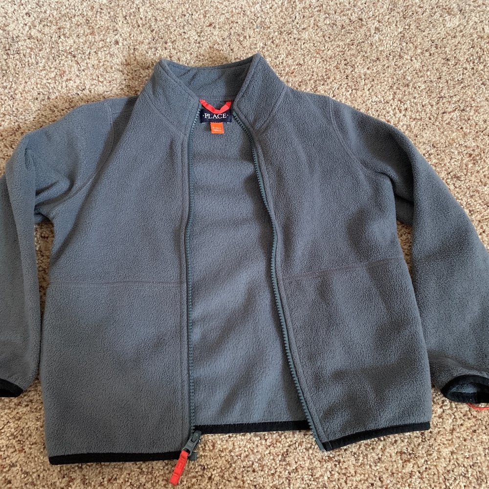 Warm zip-up fleece jacket